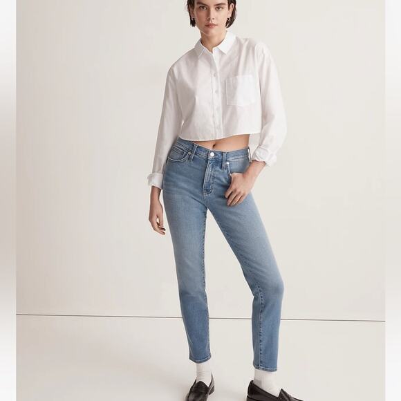 NWT Madewell Mid Rise Stovepipe Jeans - Picture 1 of 13